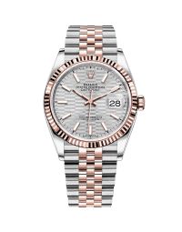 Rolex Datejust 36 126231 Wristwatch Jubilee Bracelet Silver Fluted Motif Dial Fluted Bezel