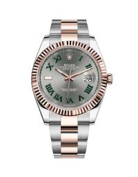 Rolex Datejust 41 126331 Wristwatch Oyster Bracelet Slate Roman Dial Fluted Bezel