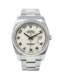 Rolex Datejust 36 116234 Wristwatch, Oyster Bracelet, Ivory Jubilee Arabic Dial, Fluted Bezel