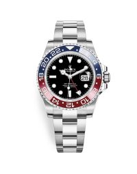 New Rolex GMT-Master II 126710BLRO Wristwatch, Oyster Bracelet, Black Dial, "Pepsi" Rotatable Bezel