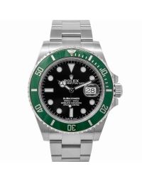 Rolex Submariner Date 126610LV Wristwatch, Oyster Bracelet, Black Dial, Green 60-Minute Bi-Directional Bezel