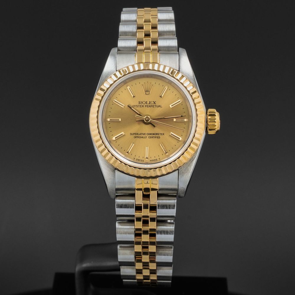 Buy Genuine Used Oyster Perpetual 26 67193 Watch - Champagne  display picture 1