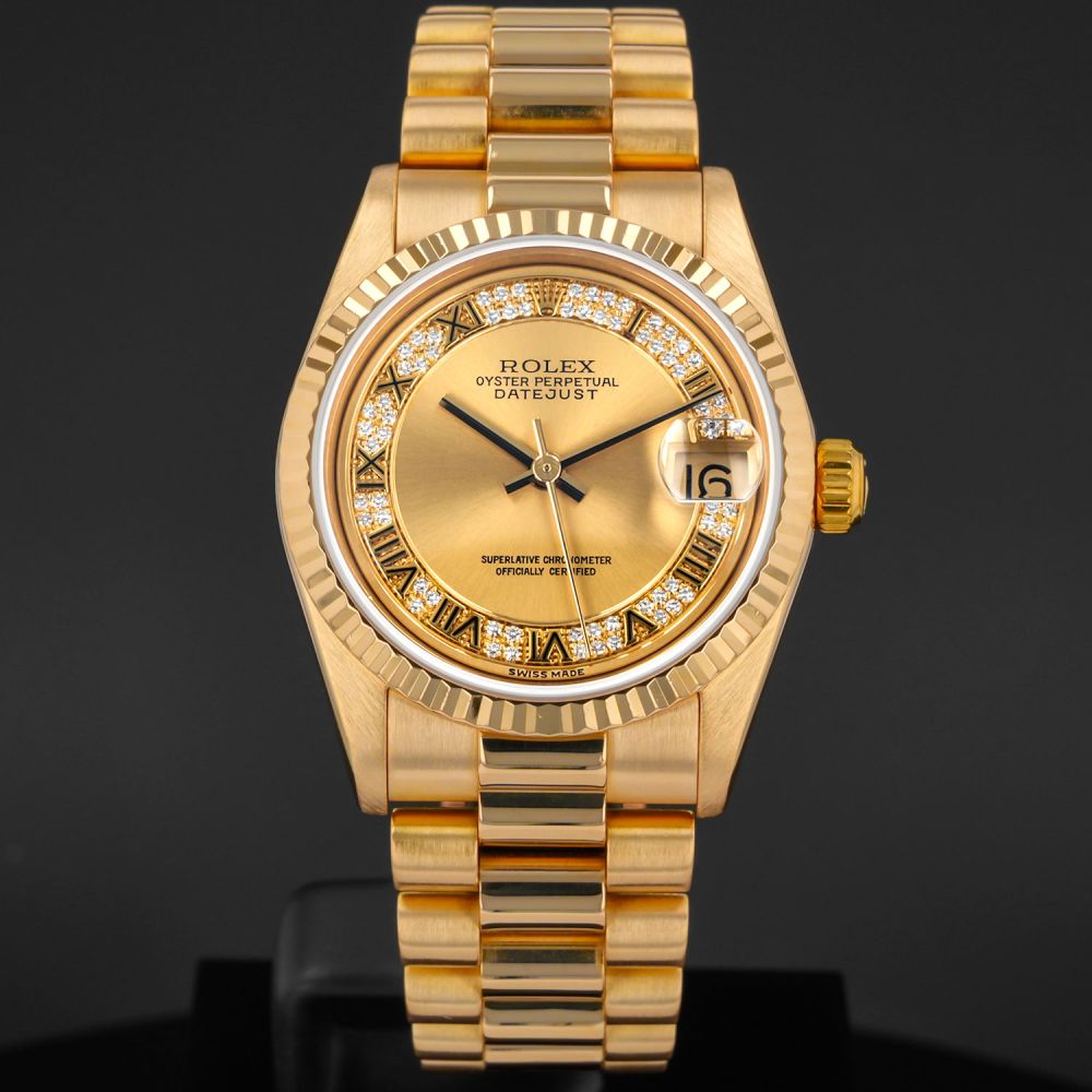 Buy Genuine Rolex Datejust 31 68278 - Champagne Myriad, President | SKU ...