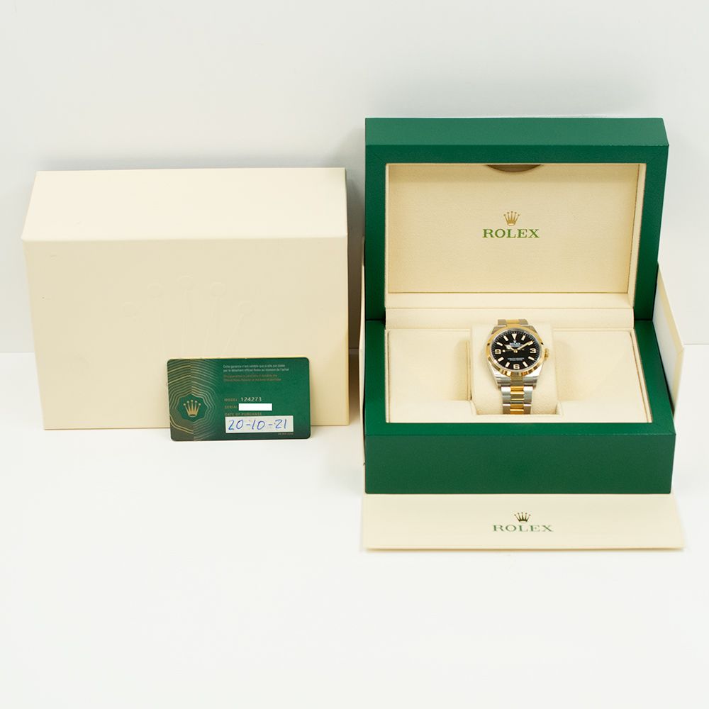 Buy Genuine Rolex Explorer 124273 - Black, Oyster | SKU 9671