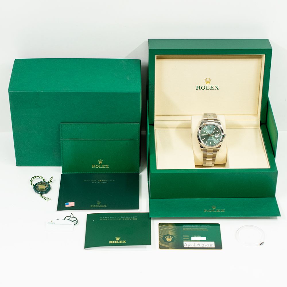 Buy Genuine Used Datejust 41 126300 Watch - Mint Green Dial | SKU 8448