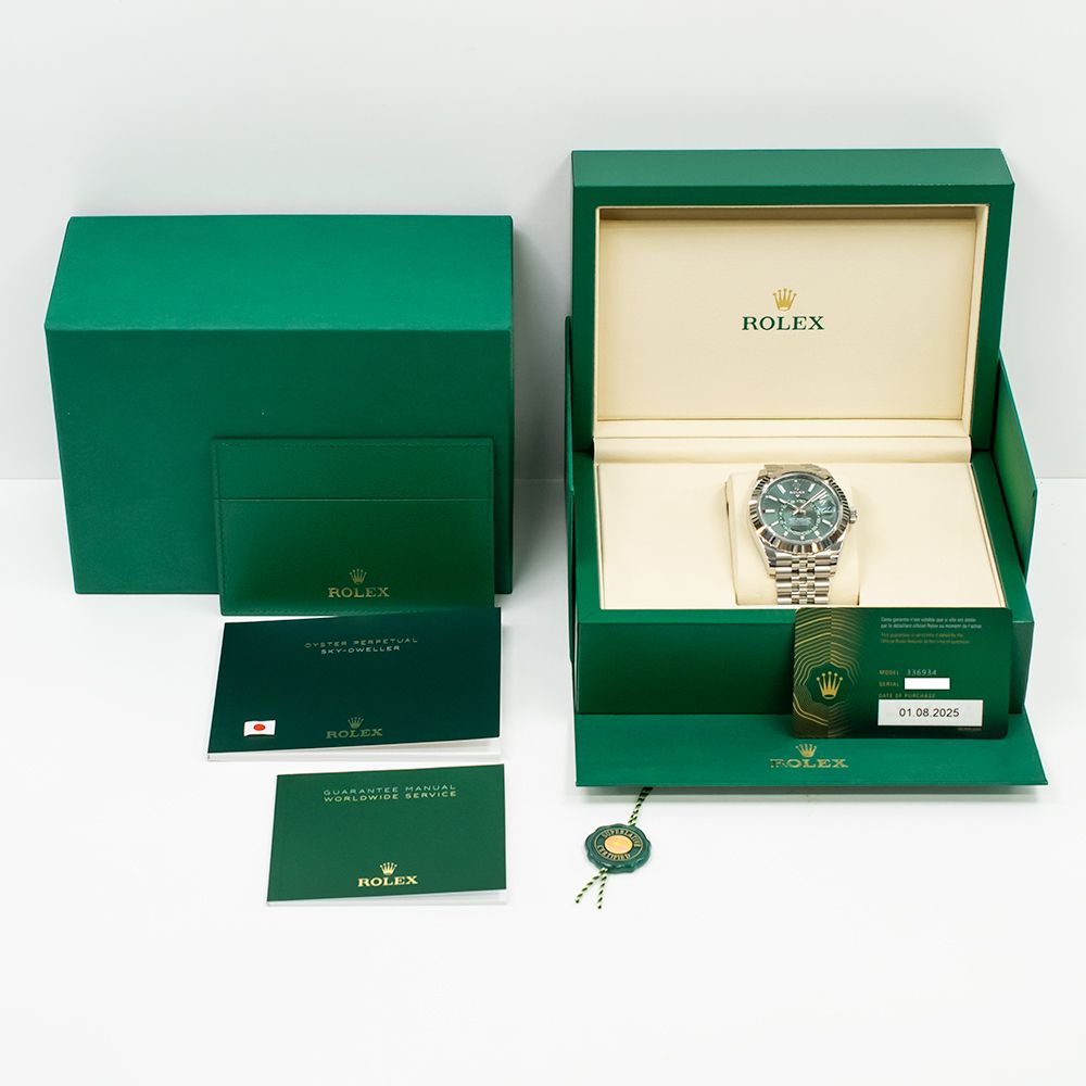 Buy Genuine Used Sky-Dweller 336934 Watch - Mint Green Dial | SKU 8693