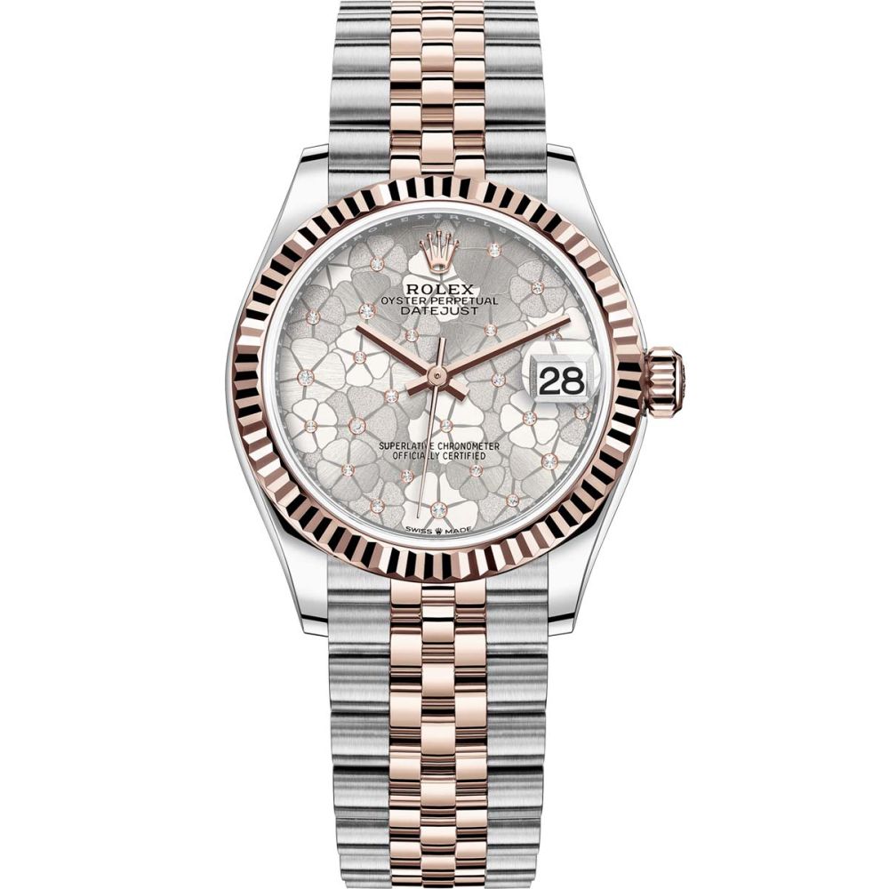 Buy Genuine Used Datejust 31 278271 Watch - Silver Floral Motif