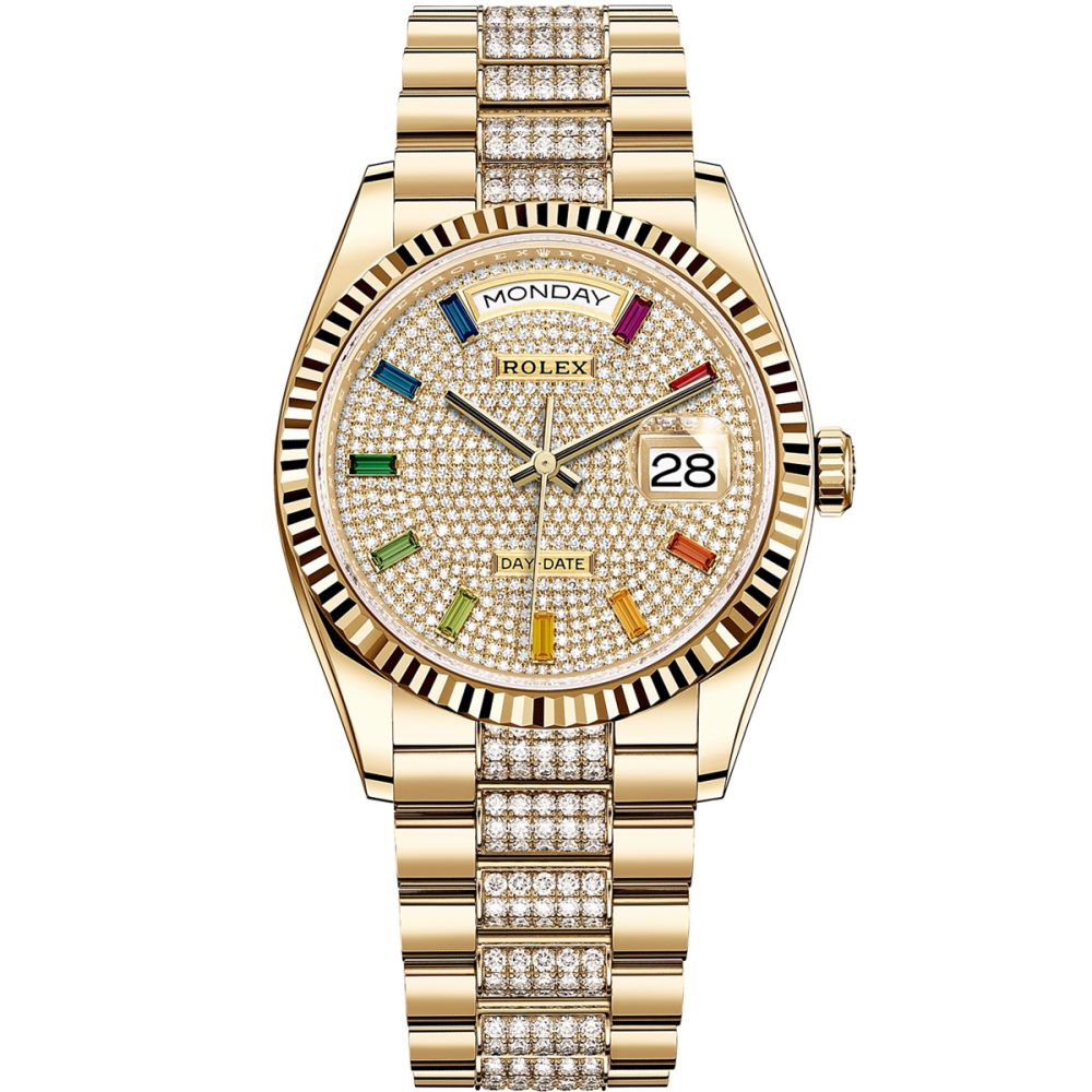 Buy Genuine Used Day-Date 36 128238 Watch - Pave Diamond Dial | SKU 6511