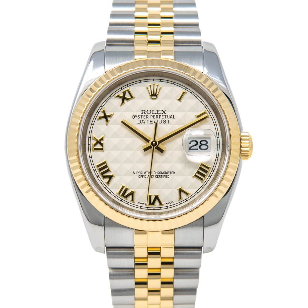 Rolex純正　116233 デイトジャスト Buy Genuine Used Datejust 36 116233 Watch - Ivory Pyramid Dial