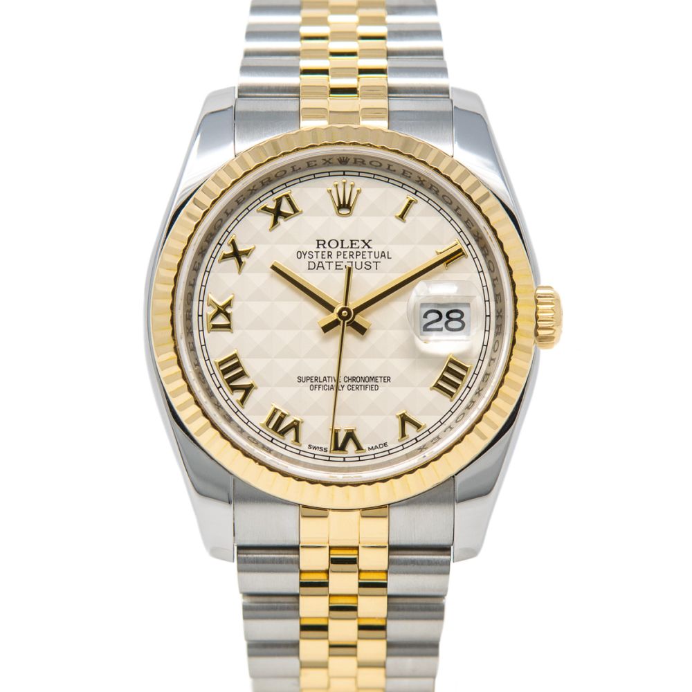 Buy Genuine Used Datejust 36 116233 Watch - Ivory Pyramid Dial