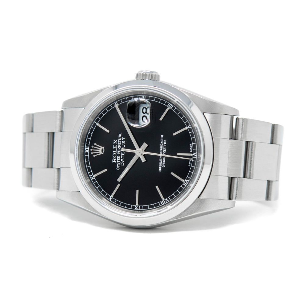 Buy Genuine Used Datejust 36 16200 Watch - Black Dial | SKU 2120