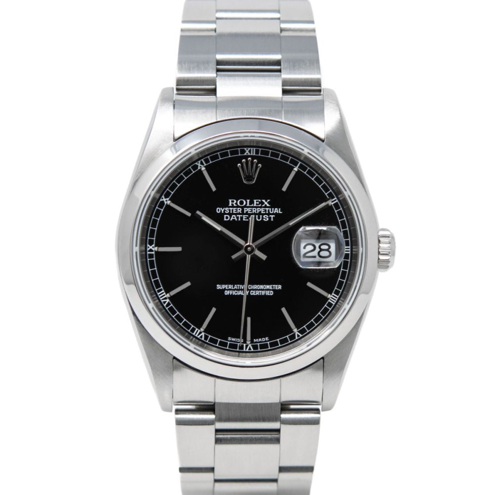 Buy Genuine Used Datejust 36 16200 Watch - Black Dial | SKU 2120