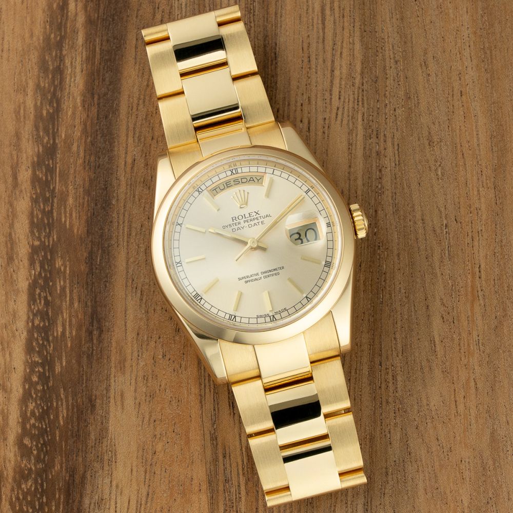 Buy Genuine Used Day-Date 36 118208 Watch - Champagne Dial | SKU 3315