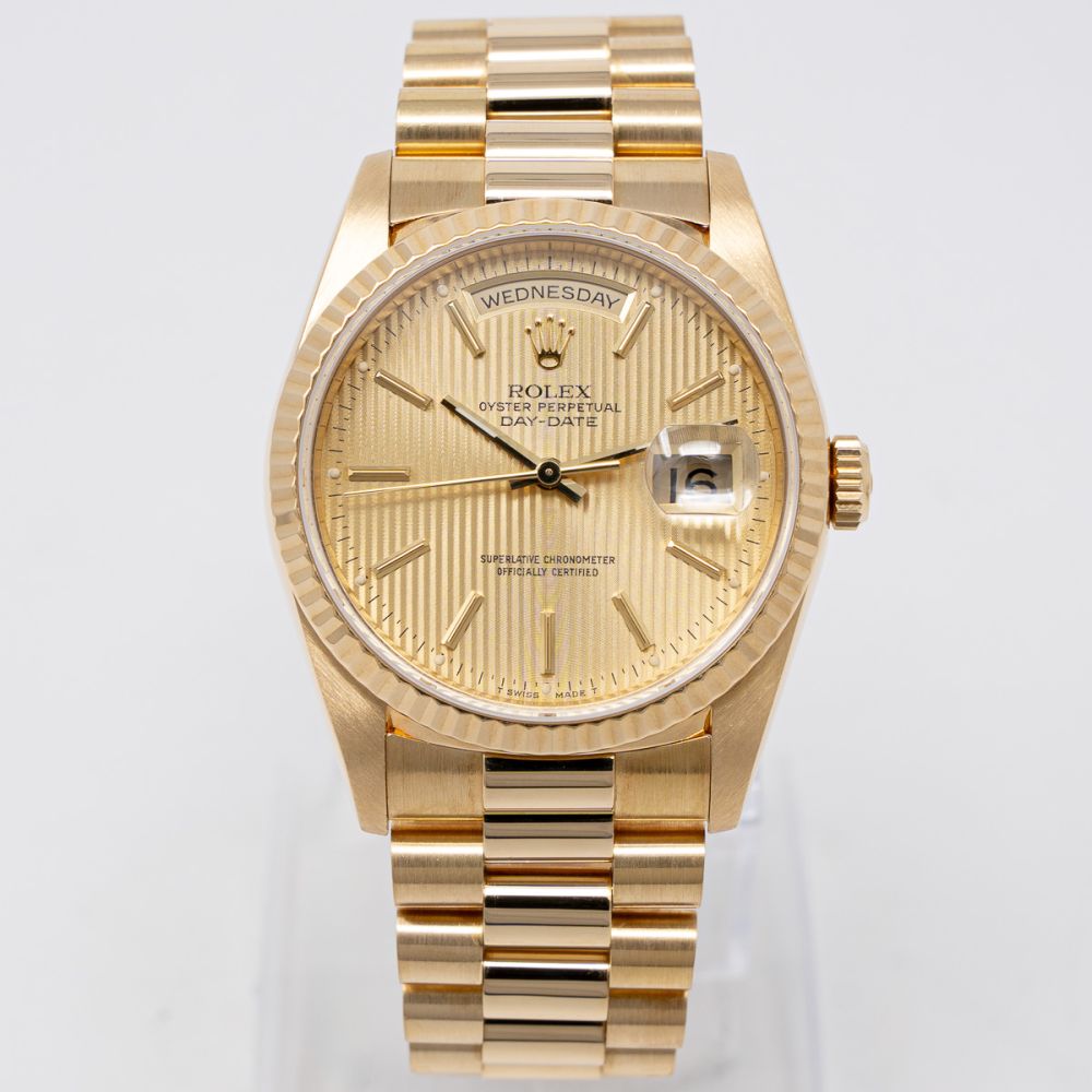 Buy Genuine Used Day-Date 36 18238 Watch - Champagne Tapestry Dial