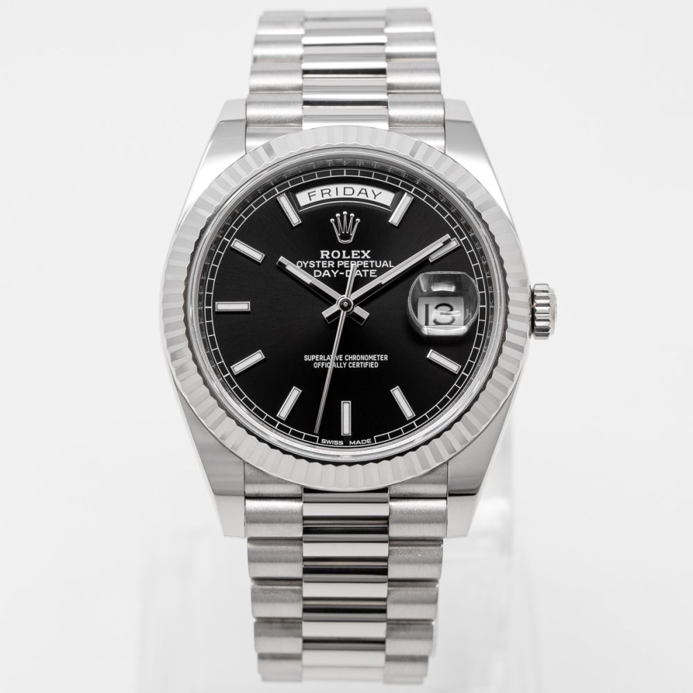 Buy Genuine Used Day-Date 40 228239 Watch - Bright Black Dial