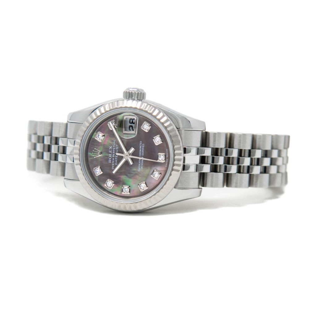 Buy Genuine Used Lady-Datejust 26 179174 Watch - Black Mother of