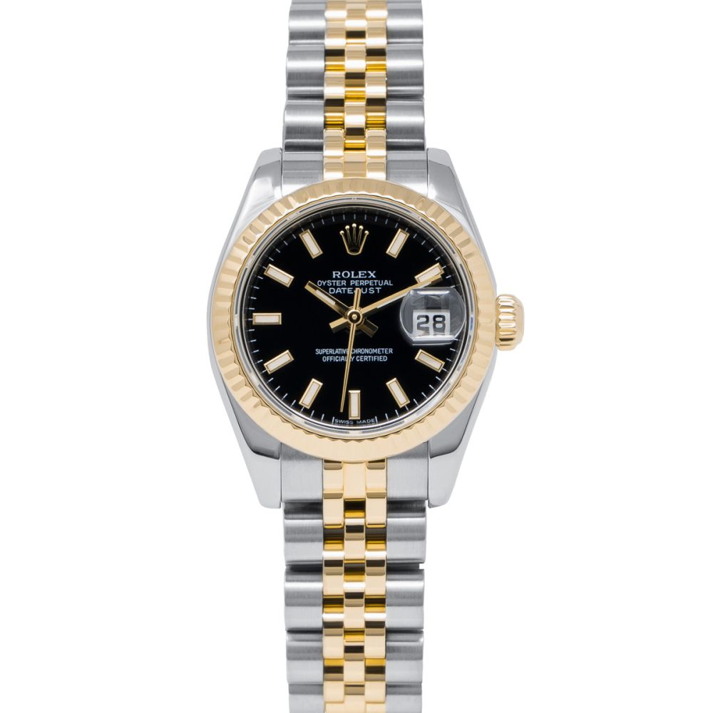 Buy Genuine Used Lady-Datejust 26 179173 Watch - Black Dial | SKU 7537