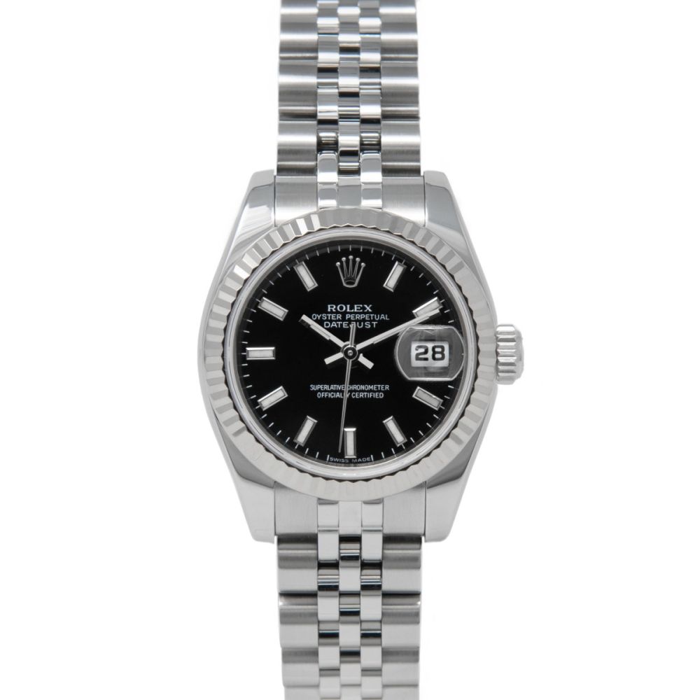 Buy Genuine Used Lady-Datejust 26 179174 Watch - Black Dial | SKU 5407