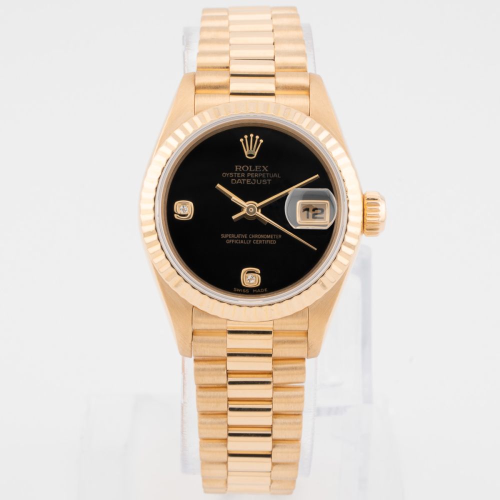 Buy Genuine Rolex Lady-Datejust 26 69178 - Black Onyx, President