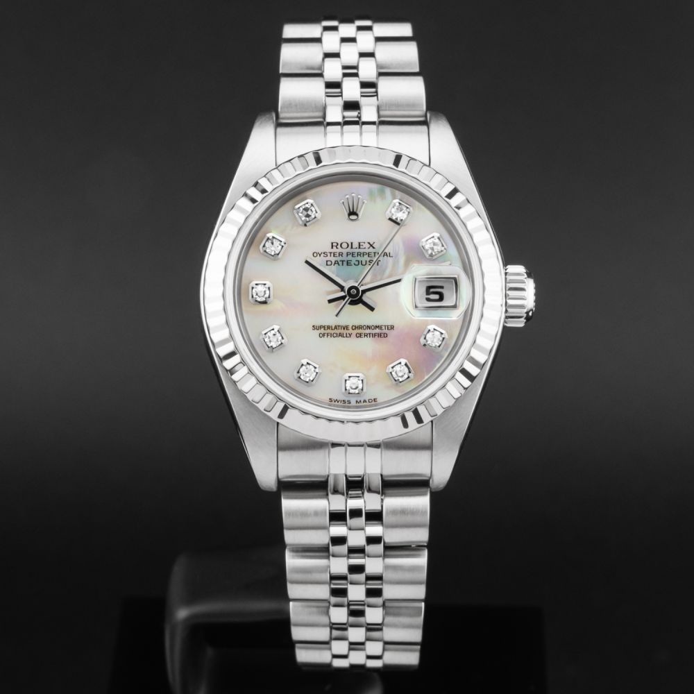 Rolex Datejust Women\'s Watch 79174 Jubilee Diamond Dial Swiss Automatic 26mm Rolex Datejust 26MM 79174 Green Diamond Dial Diamond Bezel  main image 4