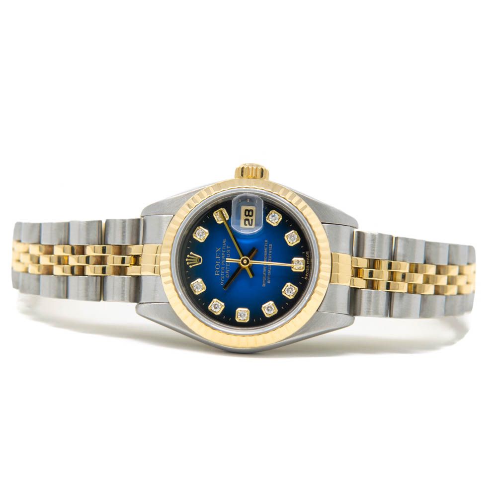 Buy Genuine Rolex Lady-Datejust 26 79173 - Blue Vignette, Jubilee