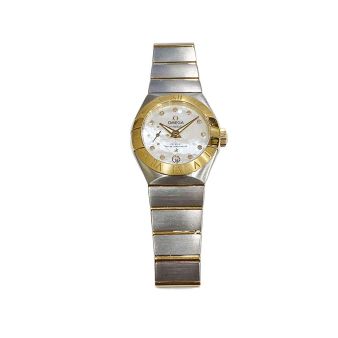 Omega, Constellation, Mother of Pearl Diamond Dial, Steel & Yellow Gold, 127.20.27.20.55.002	