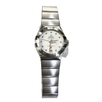 Omega, Constellation, Silver Silk Diamond Dial, Stainless Steel, 127.10.27.20.52.001