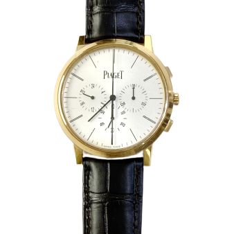 Piaget, Altiplano Chronograph, Silver Dial, Black Leather Strap G0A40030