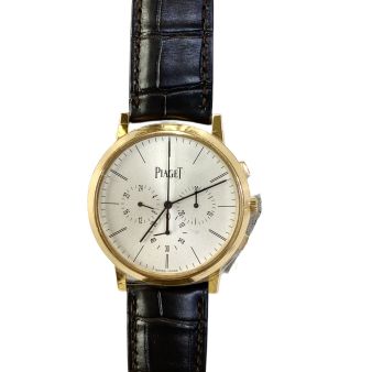 Piaget, Altiplano Chronograph, Silver Dial, Black Leather Strap G0A40030