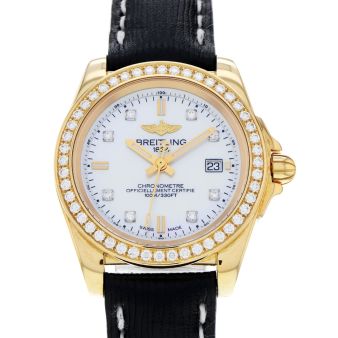 2019 Breitling Galactic 32, H7133053, Rose Gold, Mother of Pearl Diamond Dial, Box & Papers