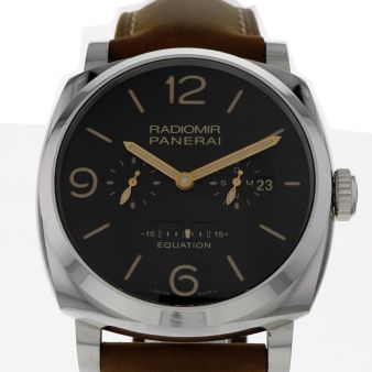 2012 Panerai Radiomir 1940, Equation of Time 8 Days Acciaio, PAM00516, 48mm, Steel, Black Dial, Box & Papers
