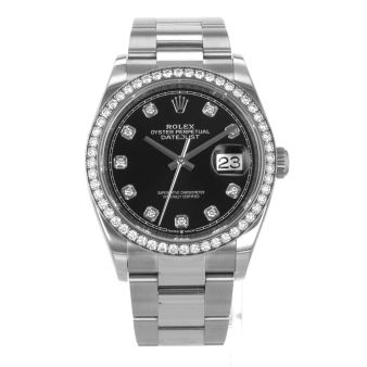 2023 Rolex Datejust 36,126284RBR, Gold & Steel, Bright Black Diamond Dial, Oyster Bracelet, Box & Papers