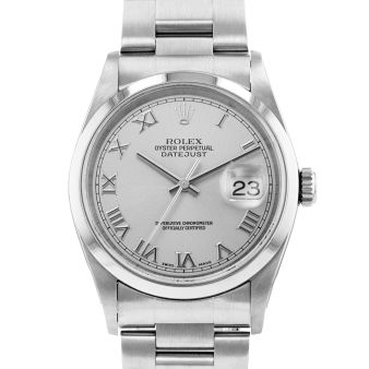 Rolex Datejust Steel Silver Roman Dial 16200 Oyster Watch Chest