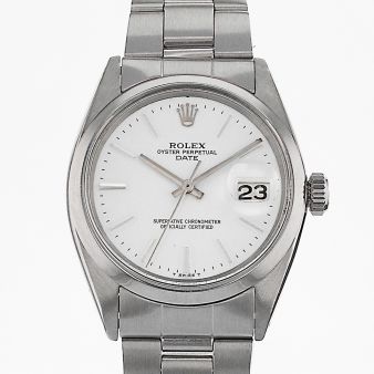 1961 Rolex Date 34, 1500, Steel, White Index Dial, Oyster Bracelet, Watch Only