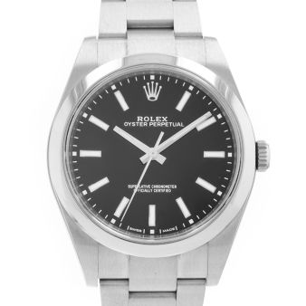 2019 Rolex Oyster Perpetual 39, 114300, Steel, Black Dial, Oyster Bracelet, Box & Papers