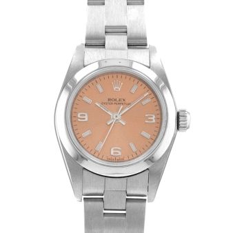 2000 Rolex Oyster Perpetual, 76080, 26mm, Steel, Pink Arabic Index Dial, Oyster Bracelet, Watch Only
