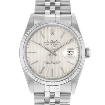 1990 Rolex Datejust 36, 16234, Steel & Gold, Silver Tapestry Dial, Jubilee Bracelet, Watch Only
