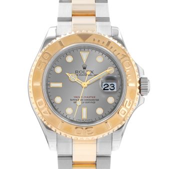2007 Rolex Yacht-Master 40, Stainless Steel & Yellow Gold, Slate Dial, 16623, Box & Papers