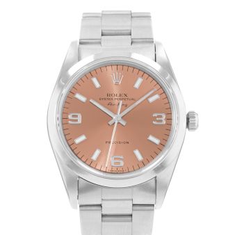 Rolex Air-King 14000 Wristwatch, Oyster Bracelet, Blue Arabic Index Dial, Smooth Bezel