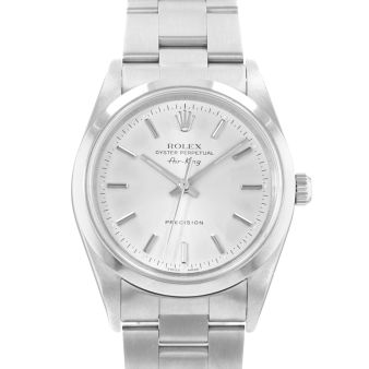 1999 Rolex Air-King 14000, 34mm, Steel, Silver Index, Oyster Bracelet, Papers Only (Renewed)