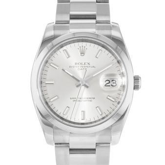 2010 Rolex Date, 115200, 34mm, Steel, Silver Index, Oyster Bracelet, Box & Papers