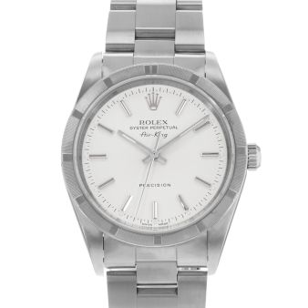 Rolex Air-King, 14010, 34mm, Steel, Silver Dial, Oyster Bracelet, Watch Only (Renewed)