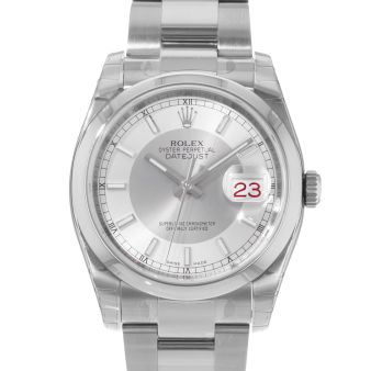 2011 Rolex Datejust 36, 116200, Steel, Silver "Tuxedo" Dial, Oyster Bracelet, Box & Papers