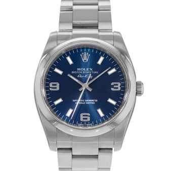 2011 Rolex Air-King, 114200, 34mm, Steel, Blue Arabic Dial, Oyster Bracelet, Box & Papers
