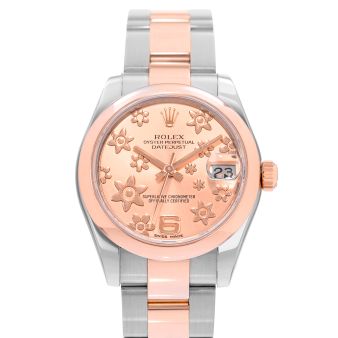 Rolex Datejust 31, 178241, Steel & Rose Gold, Pink Floral Dial, Oyster Bracelet, Watch Only
