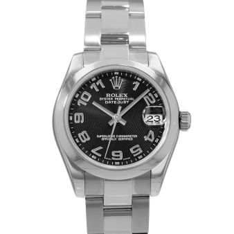 2011 Rolex Datejust 31, 178240, Steel, Black Concentric Arabic Dial, Oyster Bracelet, Box & Papers