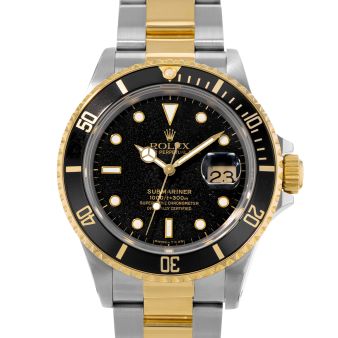 Rolex Submariner Black Dial Steel & Gold 16803 Watch Chest