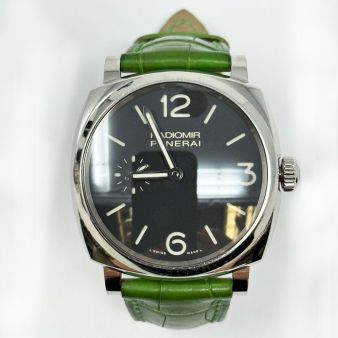 Authentic Panerai, Radiomir 1940 3 Days, PAM00574 - Black Dial, Green Leather Strap