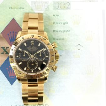 Rolex Cosmograph Daytona 116528 Wristwatch, Black Dial, Oyster Bracelet, Tachymeter Bezel