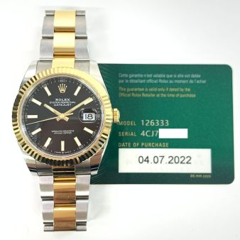 Buy Rolex Datejust 41 126333 Wristwatch, Oyster Bracelet, Bright Black Dial, Fluted Bezel